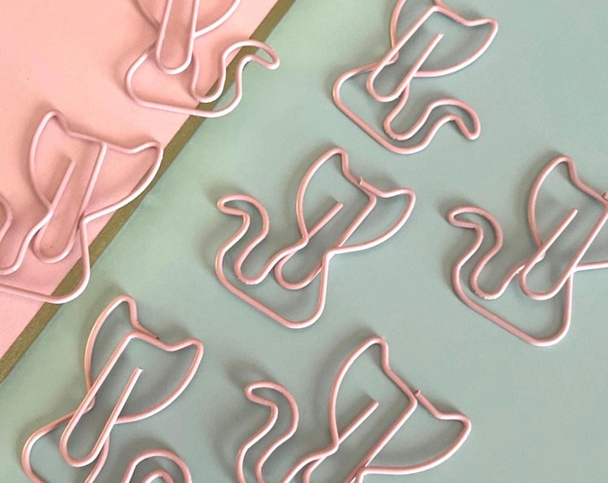 Pink Cat Paper Clips