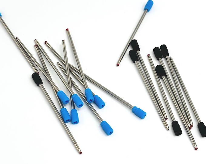 2.75" Ballpoint Pen Refill - Black or Blue Ink, D1 Metal Tip