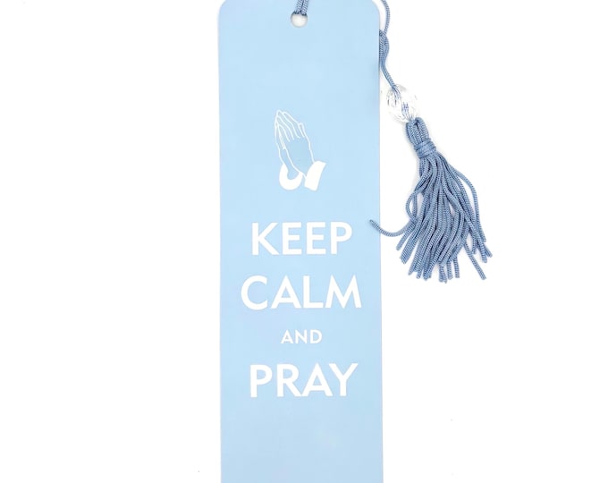 Keep Calm and Pray Beaded Bookmark