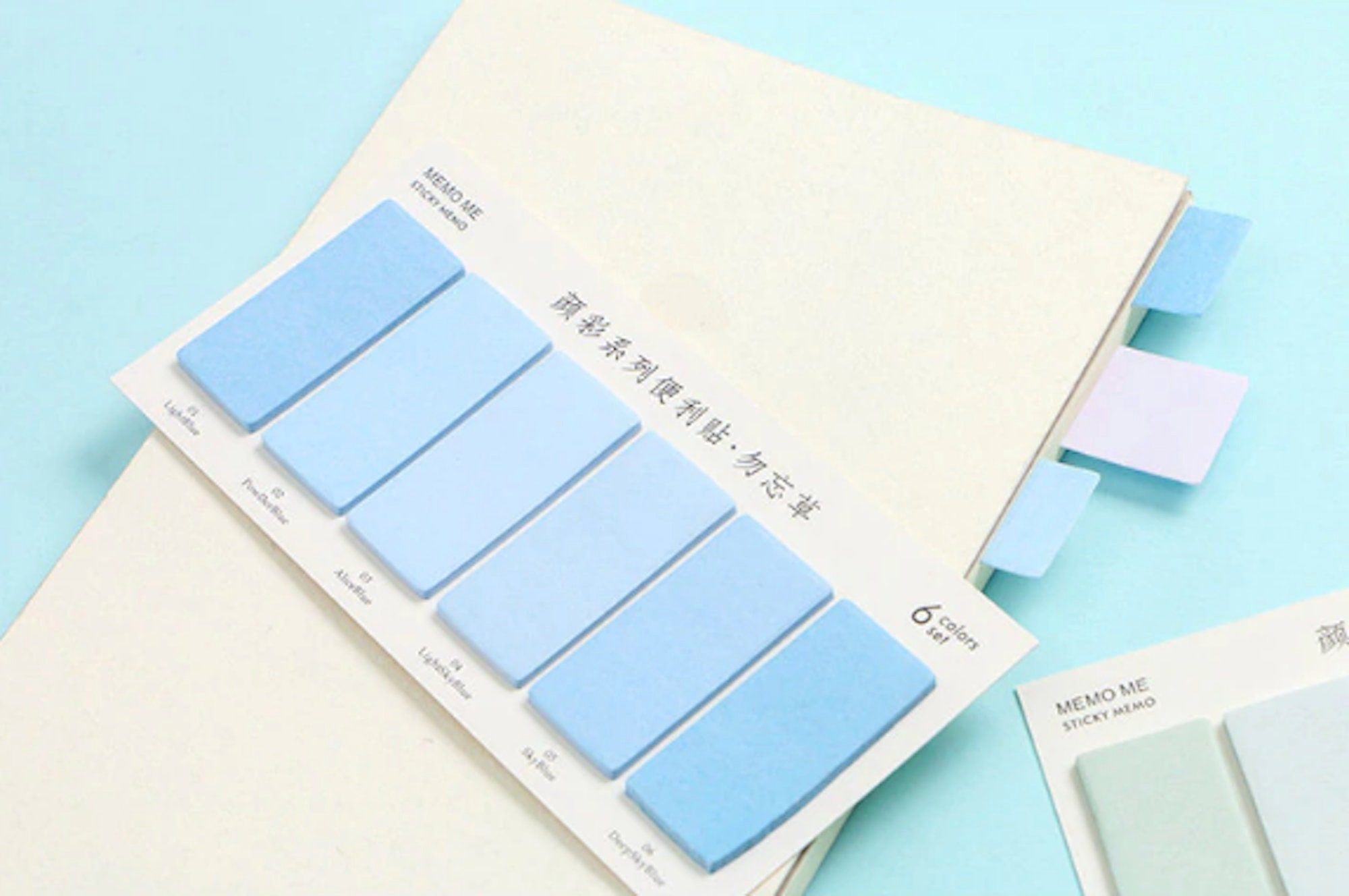 6pc Color Tile Sticky Note Tabs