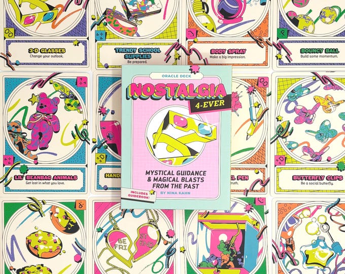 Featured listing image: Magic Nostalgia 4-Ever Oracle Deck By Nina Kahn - Mystical Guidance & Magical Blasts From The Past