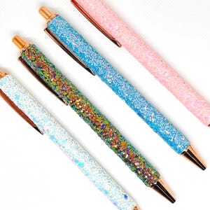 Chunky Glitter Pen - Choose Mardi Gras Green, Blue, Pink or White Opal