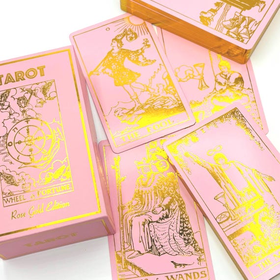 Rose Gold Tarot Deck & Guide