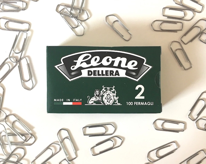Leone Dellera Paper Clips - 100pc Box, Zinc | Handmade in Italy