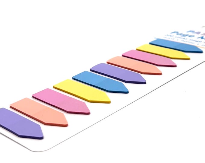 Pastel Arrow Page Markers: 200pc Writeable Sticky Tabs