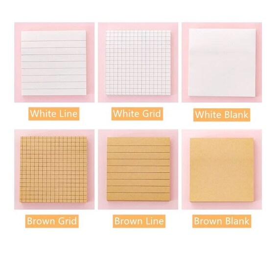 Classic Sticky Notes Grid, Lined, or Blank Kraft or White Adhesive Paper  Notepads -  Israel