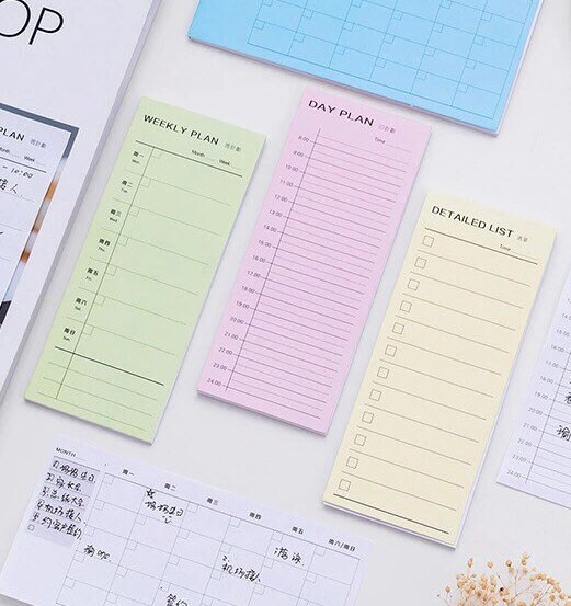 Daily Agenda Sticky Note Pad Hourly Agenda Day Planner Notepad