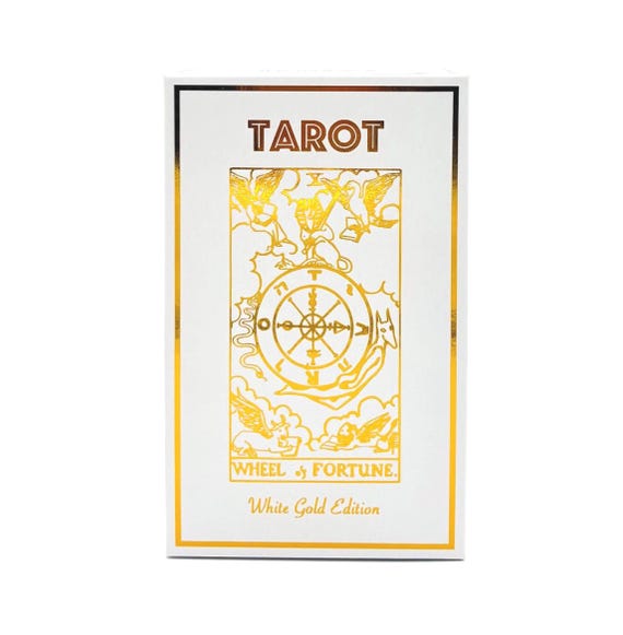 White Gold Tarot Deck & Guide Book