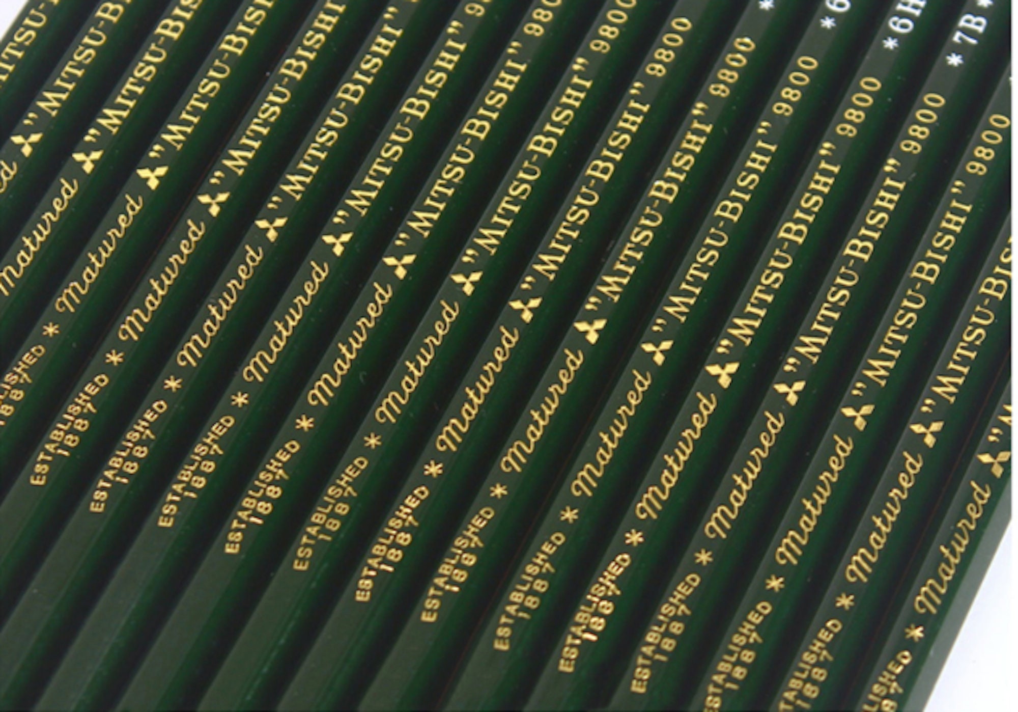 Mitsubishi 9800 Pencils Matured Micro Graphite HB Lead Pencils