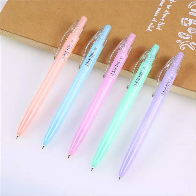 Neon Jelly Ballpoint Pens Pastel Macaron Writing Pens Blue Ink