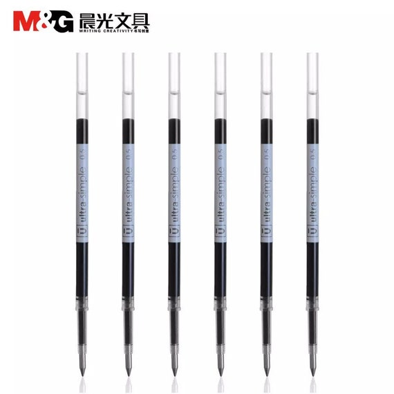 11cm Ink Refills for Retractable Pens - 0.5mm Ballpoint Ink Replacement Cartridges