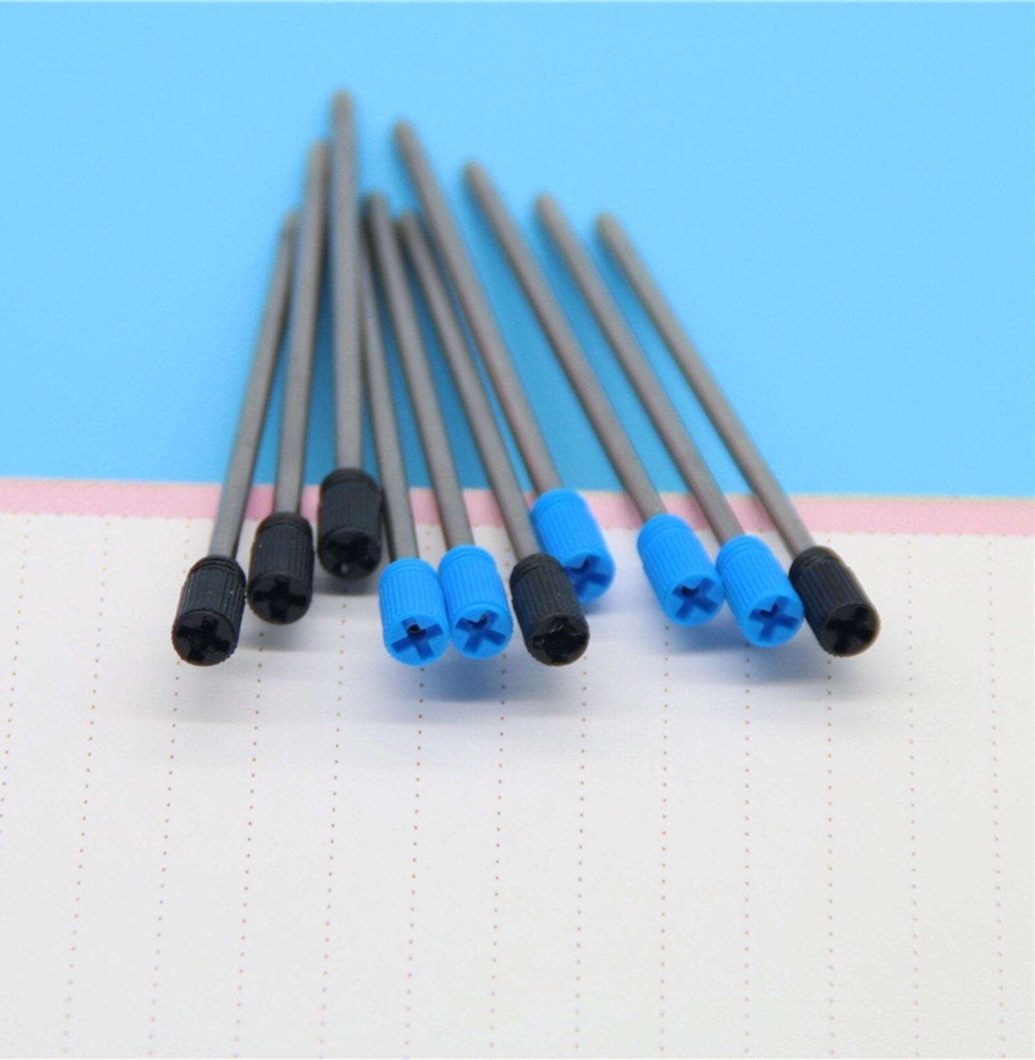 7cm Ballpoint Pen Refill 0.5mm Tip Blue or Black Ink