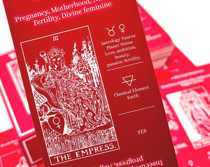 Keyword Tarot Deck: Red Classic 1909 Rider-Waite for Beginners