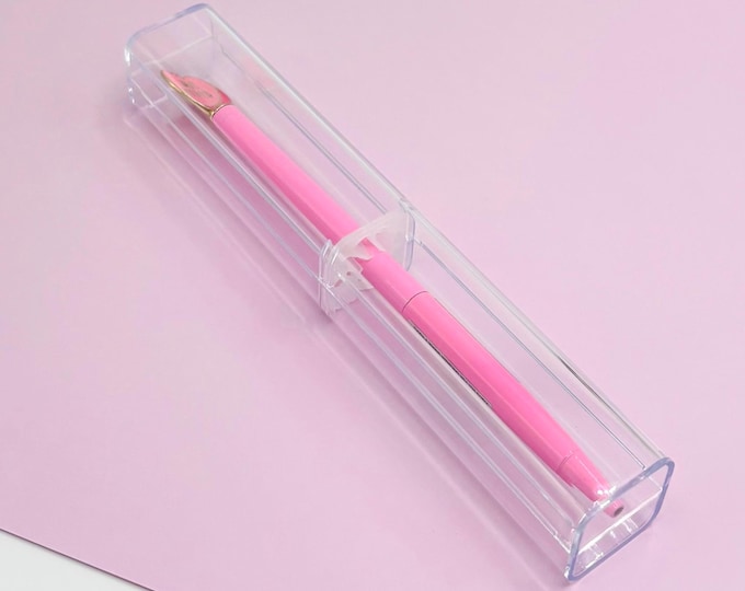 Clear Acrylic Pen Gift Box – Reusable Plastic Case for Gift Pens (6.1 inches)