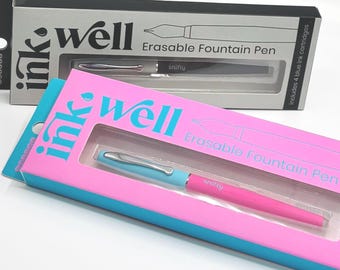 Ink Well Erasable Fountain Pen and Refill Ink Cartridges