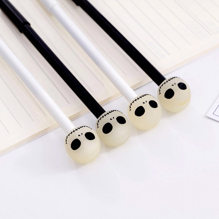 Glow Skull Ink Pen Jack GlowInTheDarkSkull Gel Pen