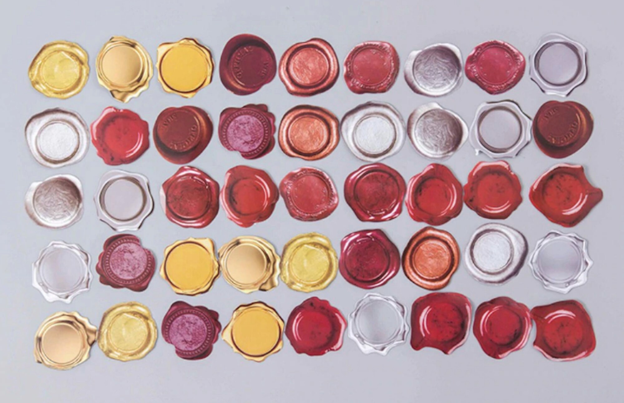 Wax Seals Paper Sticker Set 45pcs Small Seal Stickers