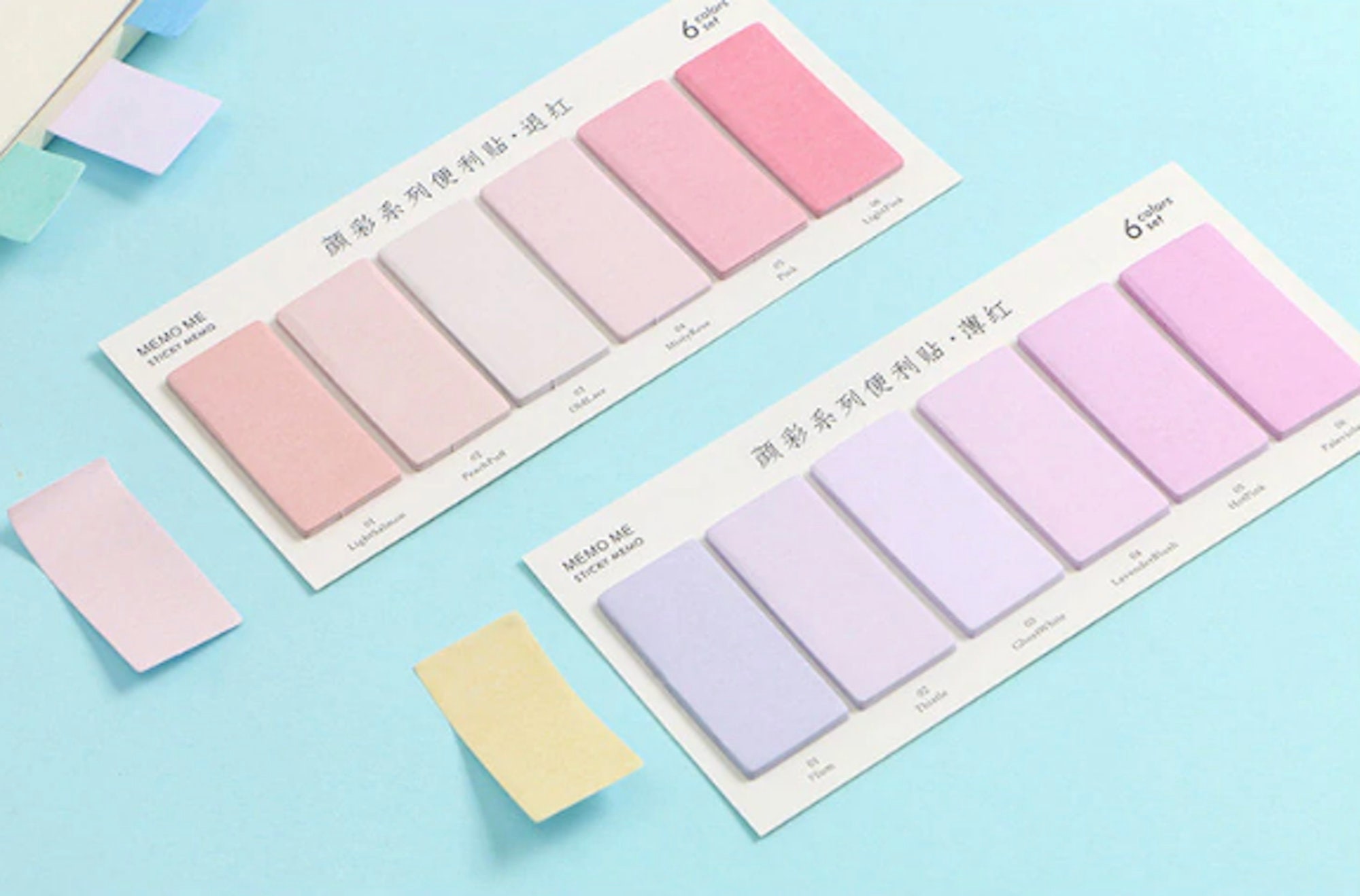 6pc Color Tile Sticky Note Tabs
