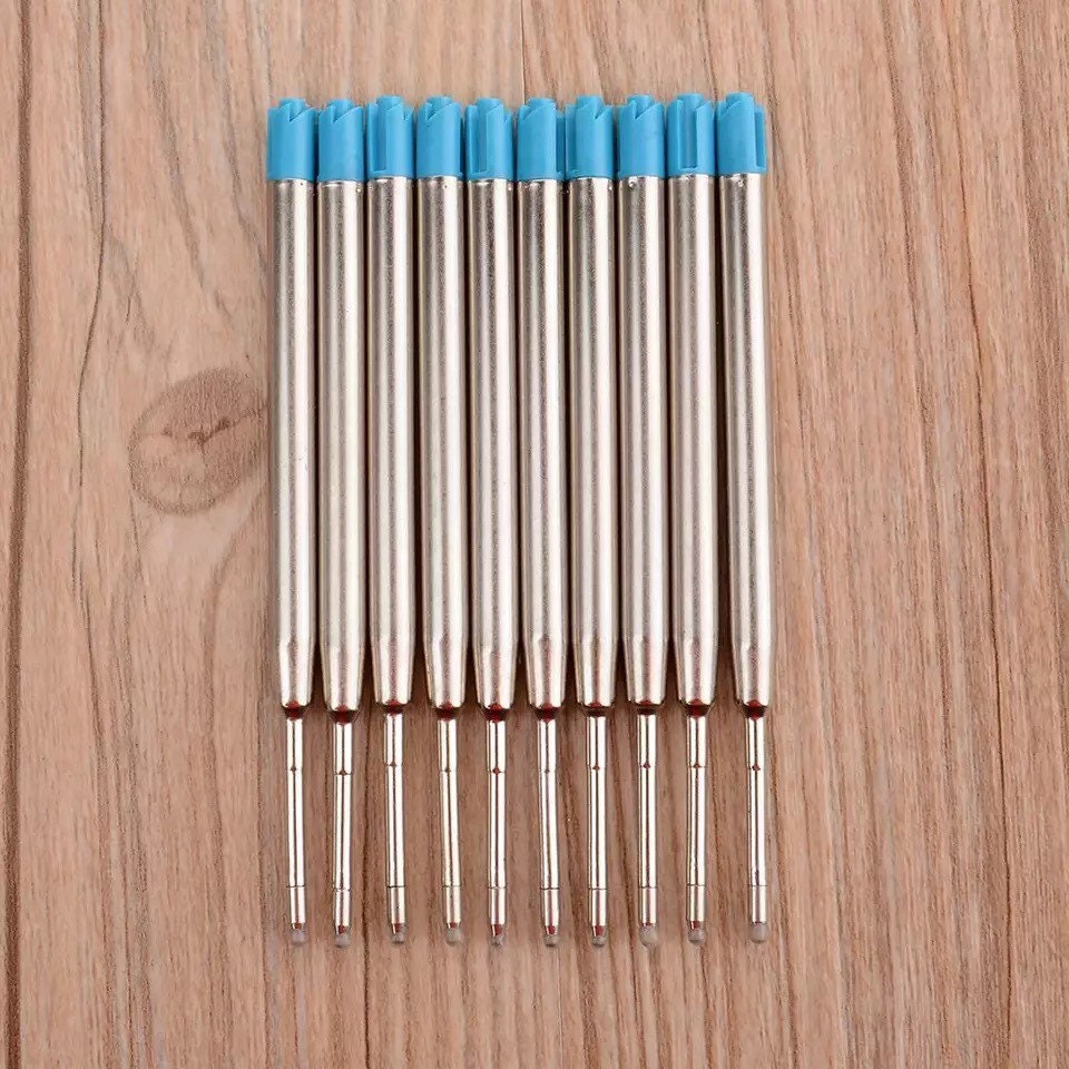 9.9cm Ballpoint Ink Pen Refills .5mm Fine Tip Blue or Black Ink