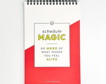 Schedule Magic Daily Planner - Spiral Notebook To-Do List for Home Work Office or School