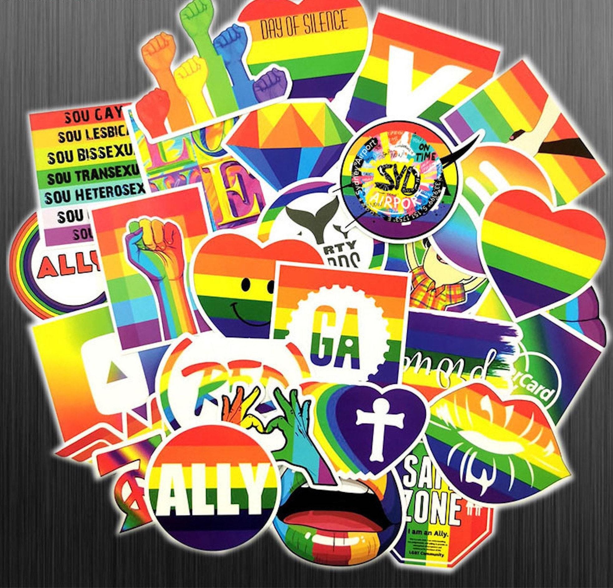 Pride Flag Sticker Pack - Rainbow Flag - LGBTQ Stickers ...