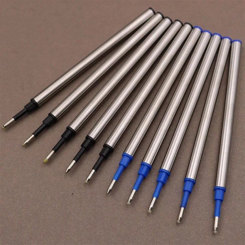 11cm Metal Barrel Rollerball Ink Refill with 0.5mm Tip in Blue or Black Ink
