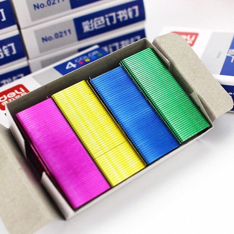 MultiColor Staples Standard Size Staple Pack Bright Colors or Rose