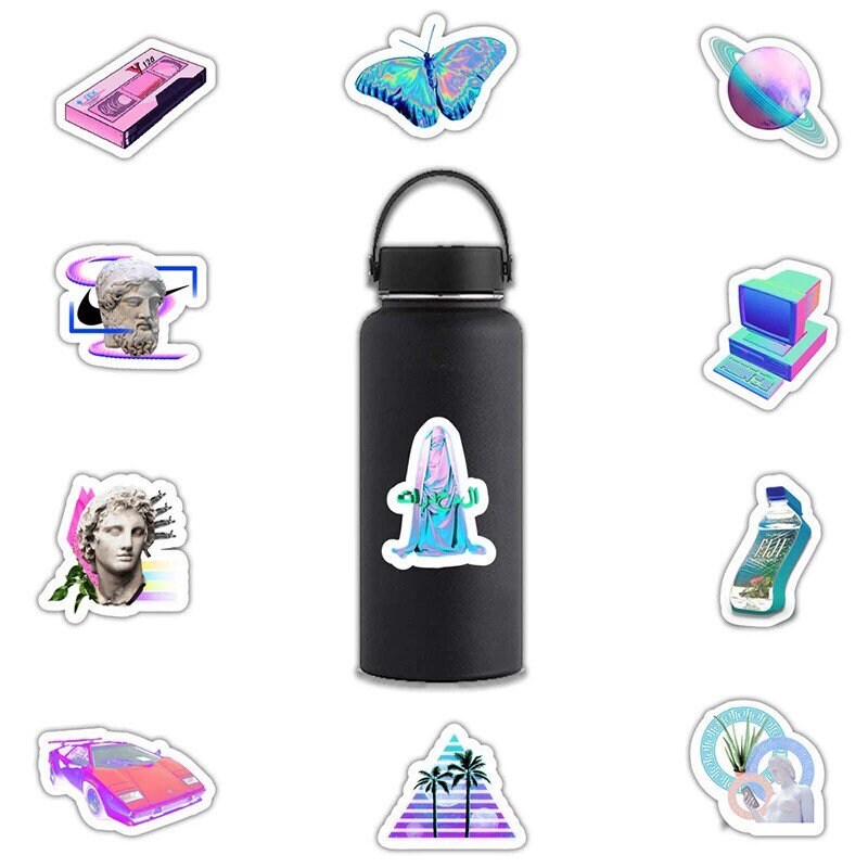 vapewave aesthetic sticker set 80s 90s retro future