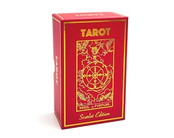 Scarlet Edition Tarot Deck & Guide | Gold Foil Rider Waite Tarot Cards