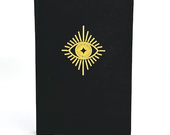 Evil Eye Journal with Embroidered Fabric Cover | A5 8.5x6" Blank Lined Journal for Journaling Shadow Work Spiritual Writings