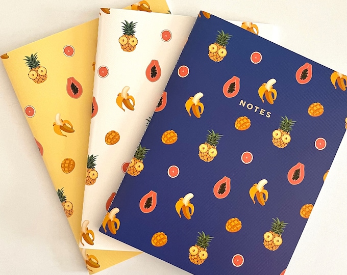 Tropical Fruit 3pc Notebook Set - Softcover Journals