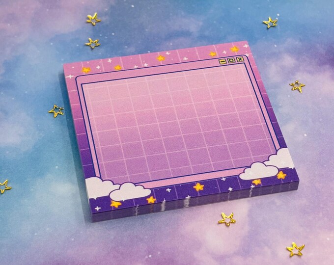 Moonlit Grid Sticky Notes