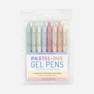 Pastel Ink Gelstifte 8-teiliges Set - Glattes Schreiben von Gel-Tintenstiften mit Komfortgriff