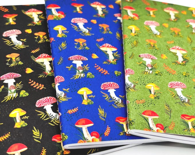 Mini Mushrooms 3pc Notebook Set