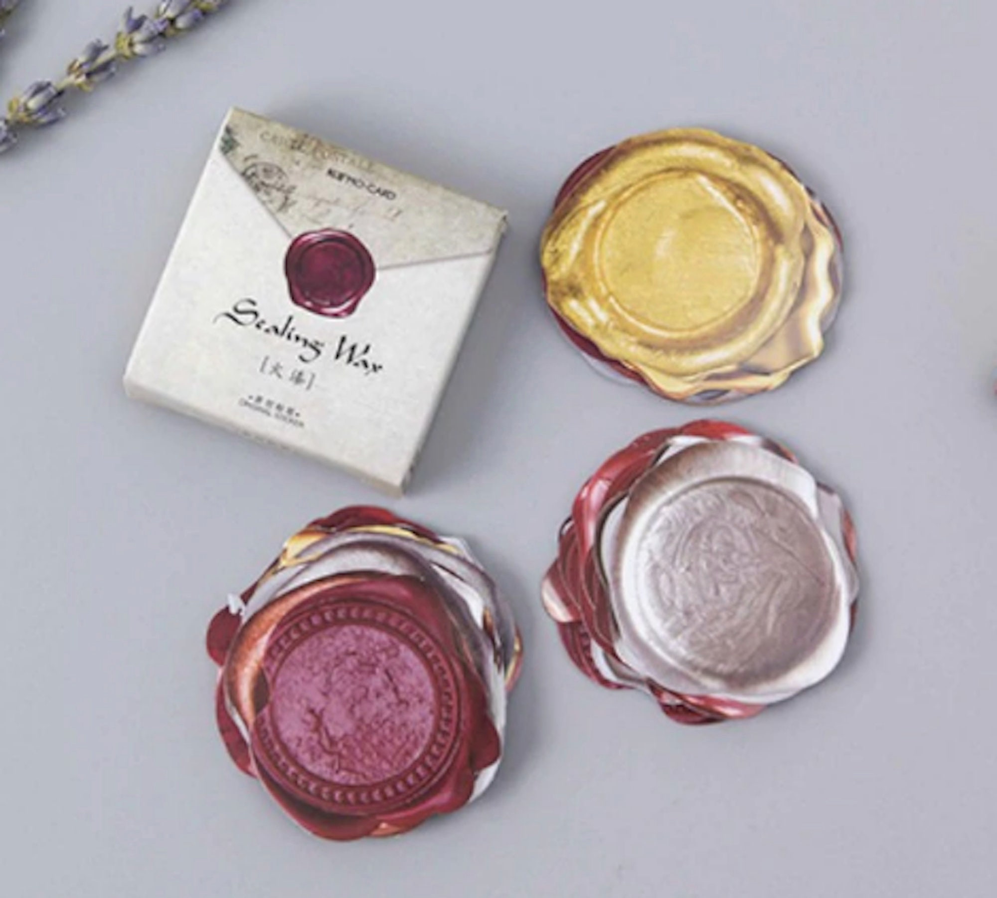 Wax Seals Paper Sticker Set 45pcs Small Seal Stickers
