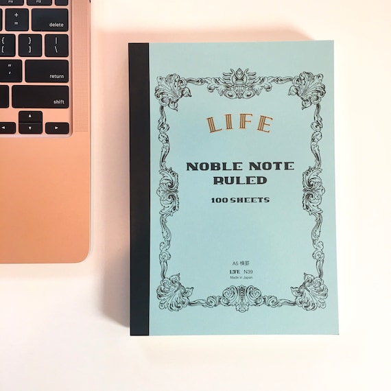 Life Stationery Noble Note Journal: Blue Series, Made in Japan, Lined