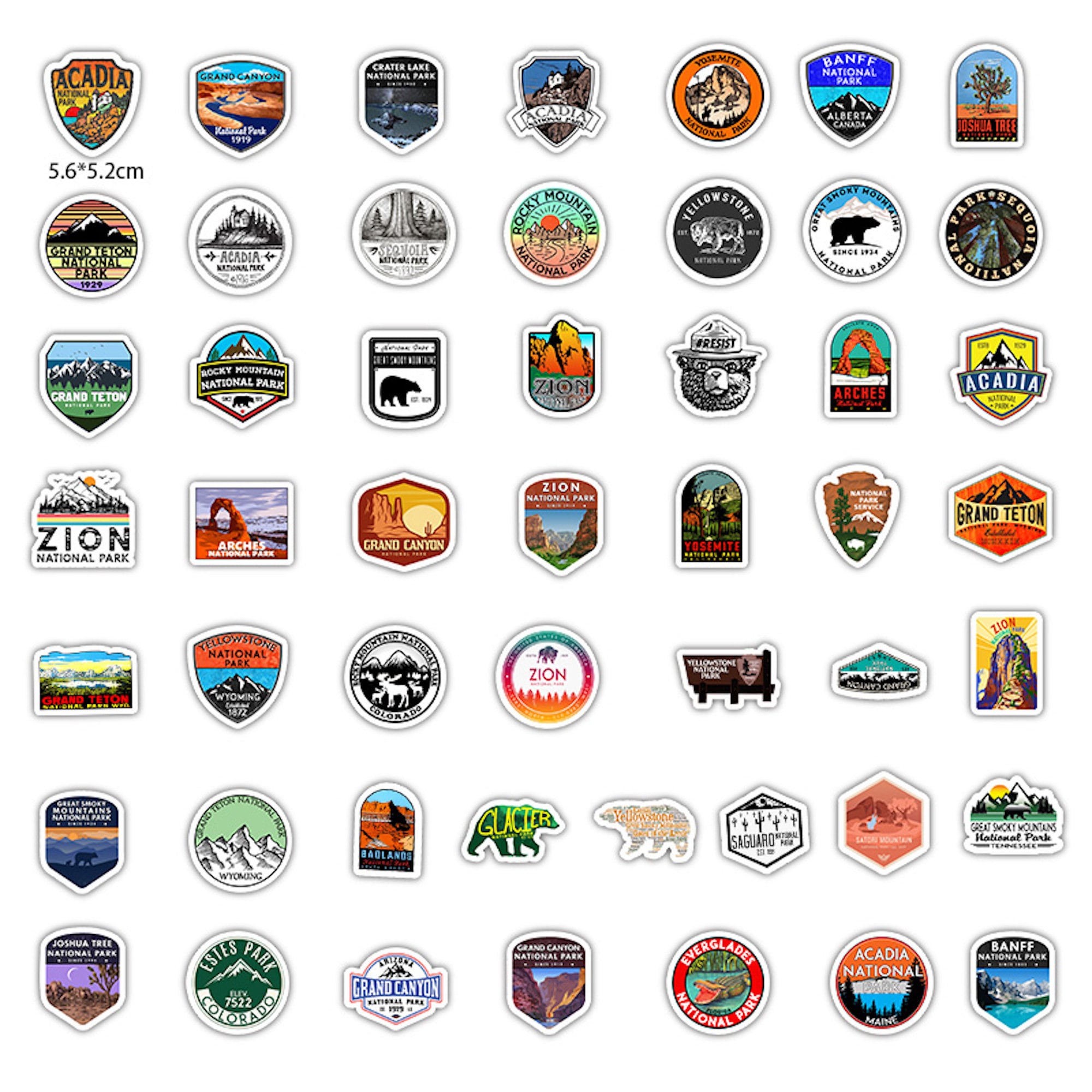 National Parks Random Sticker Set