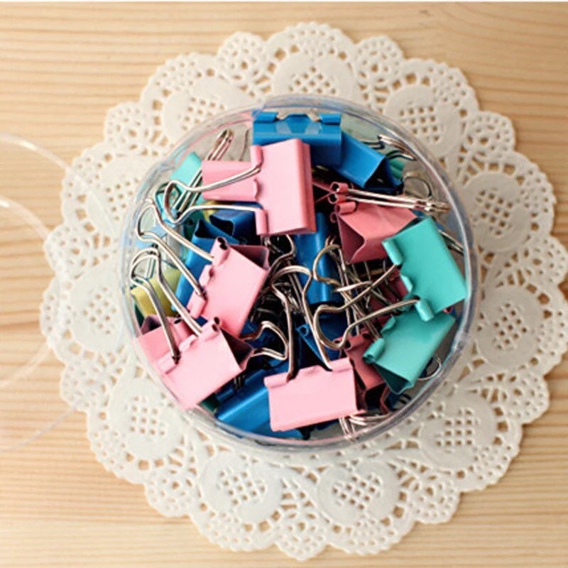Pastel Mini Clips - 10pc Binder Clamp Paper Clips 0.5 in Bright Pastel ...