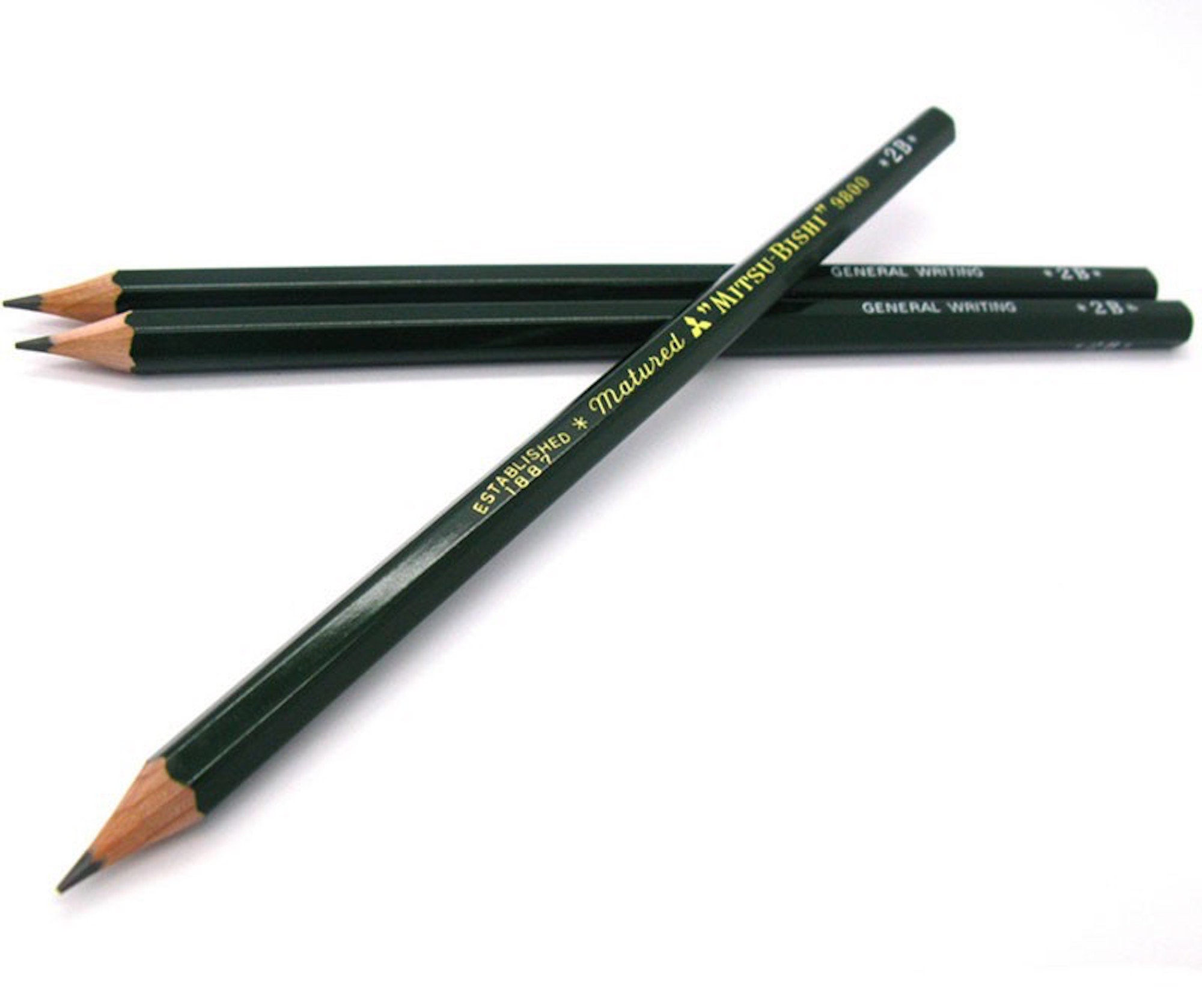 Mitsubishi 9800 Pencils Matured Micro Graphite HB Lead Pencils