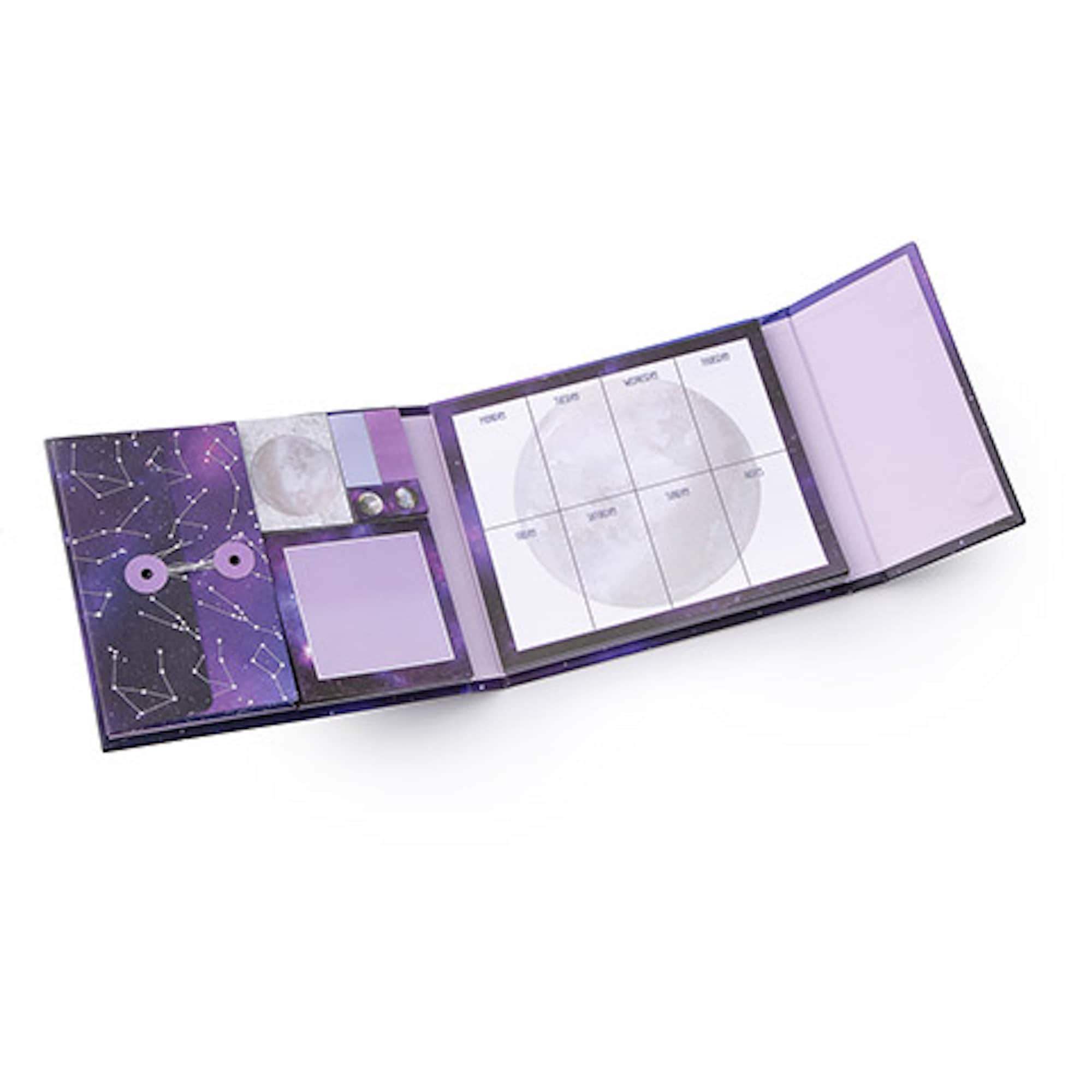 Galaxy Weekly Organizer Stationery Set Sticky Memo Notes, Daily