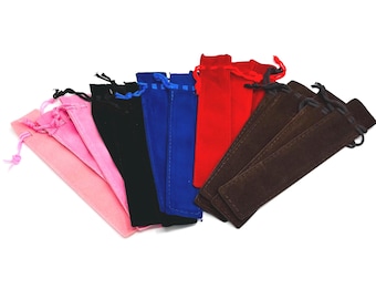 Felt Gift Bag for Pen - 7" Velvet Soft Drawstring Case for Pens Pencils Gifting