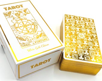 White Gold Tarot Deck & Guide Book