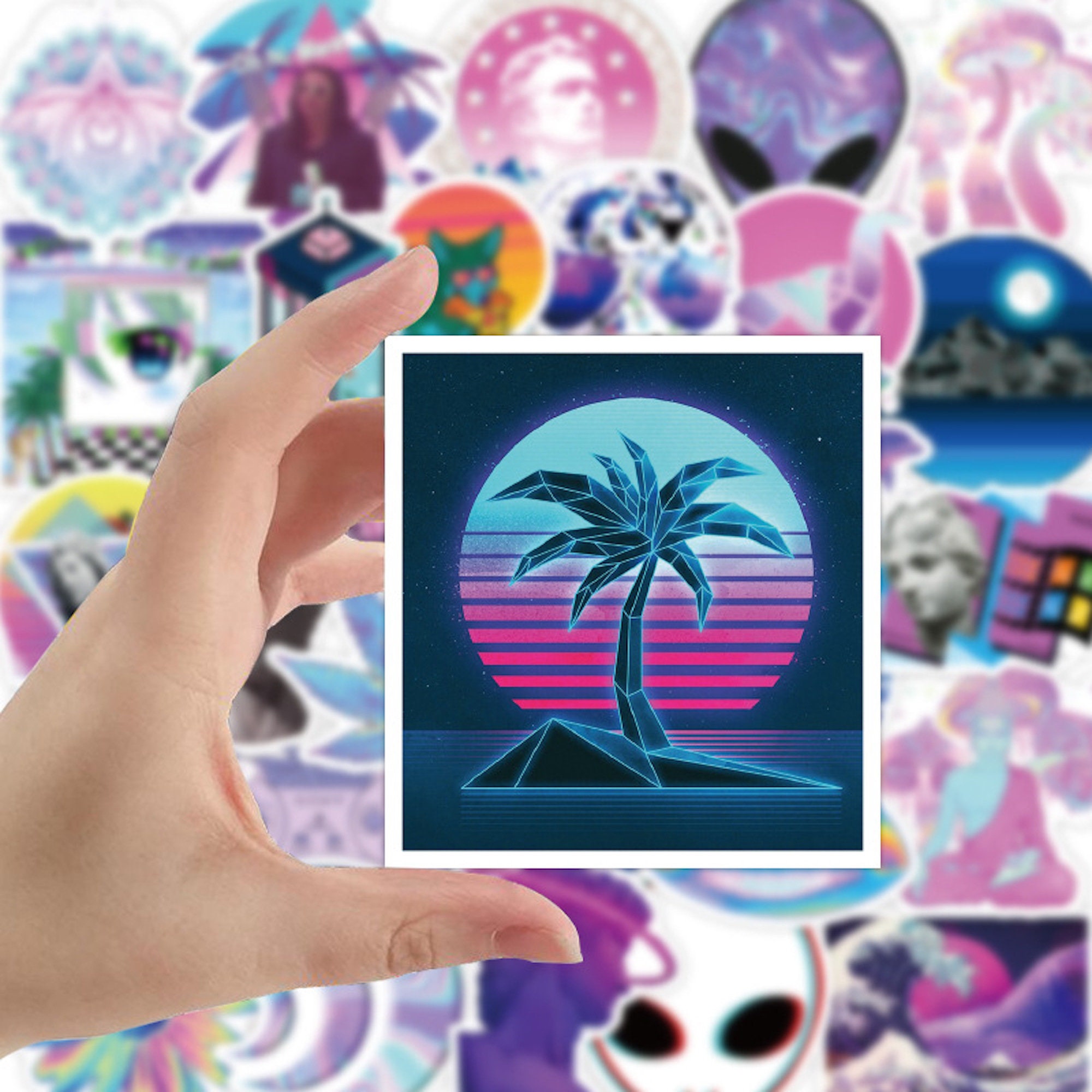 Vaporwave Retro Future Sticker Pack - 80s 90s Aesthetic Random Sticker