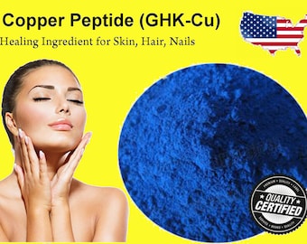 1000mg / 1g - Reines GHK-Cu Blaues Kupfer-Peptid | Wirkstoff für Anti-Aging Anti-Falten-Creme Lotion Öl Hautpflege Behandlung Haar Nägel