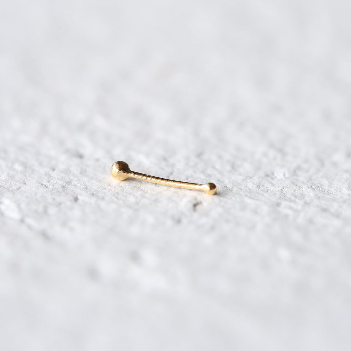 1.5mm Minimal Nose Stud 18K Gold Plated Nose Stud Sterling Etsy