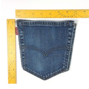 8 große Denim-Taschen: Erwachsene Marken-Jeans Gesäßtaschen für Arrangement und DIY Handwerk