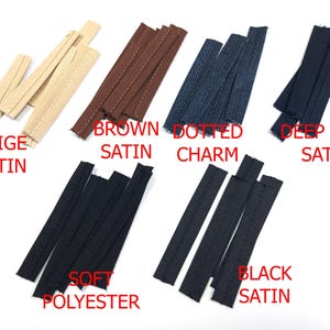 Passanti per cintura in raso abbinati per la riparazione di abiti