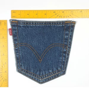 8 Large Denim Pockets: Adult Branded Jeans Back Pockets For Arrangement And DIY Crafts