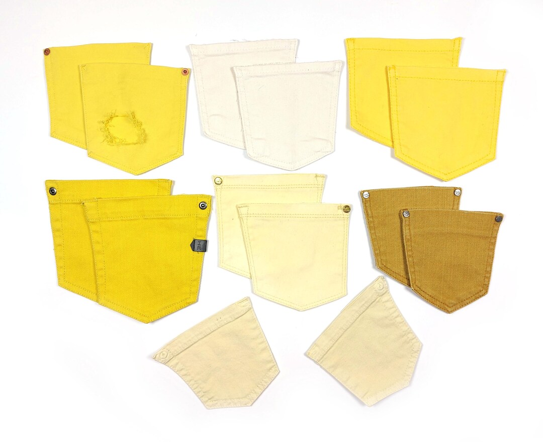 Colored Jeans Back Pockets Bundle: Upcycled Denim DIY Supplies - Etsy