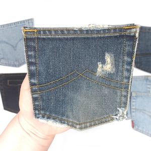 9 große Denim-Taschen: Erwachsene Jeans Gesäßtaschen für Arrangement und DIY Handwerk